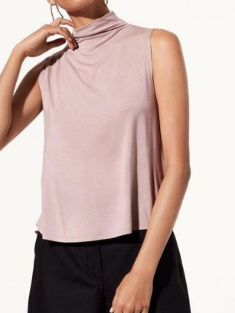 Babaton Vince mock neck tank top toasty women's size S